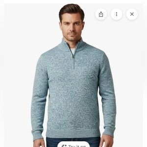 Men’s EvenTide Adrian 1/4 Zip Sweater (Heather Gray)